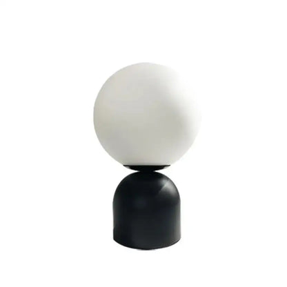 Nordic black iron glass ball table lamps bedroom led lighting fixture