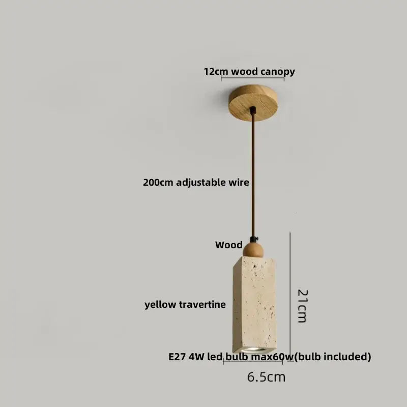 Wabi sabi beige & black iron led pendant hallway decor light