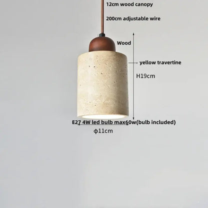 Wabi sabi beige & black iron led pendant hallway decor light