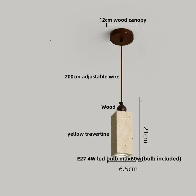 Wabi sabi beige & black iron led pendant hallway decor light