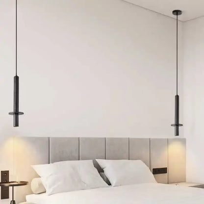 Wabi sabi beige & black iron led pendant hallway decor light