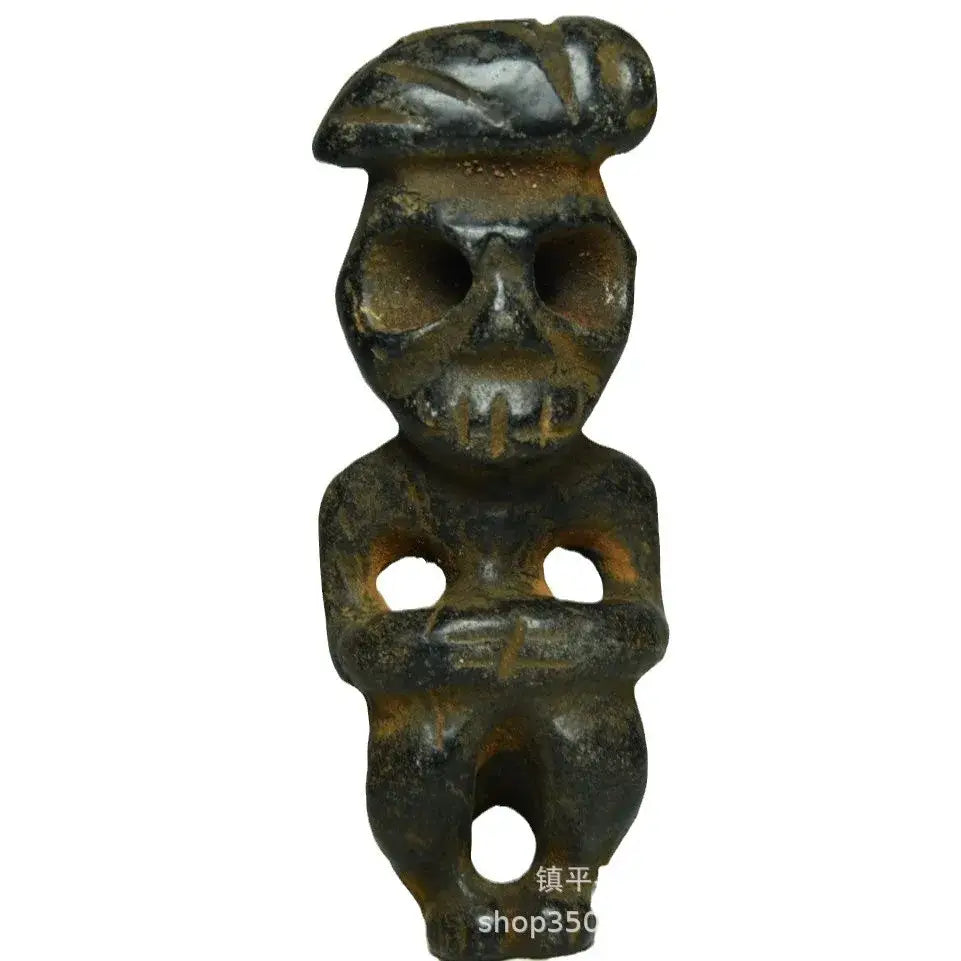 Archaize black iron meteorite sun god statue living room decor