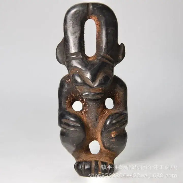 Archaize black iron meteorite sun god statue living room decor