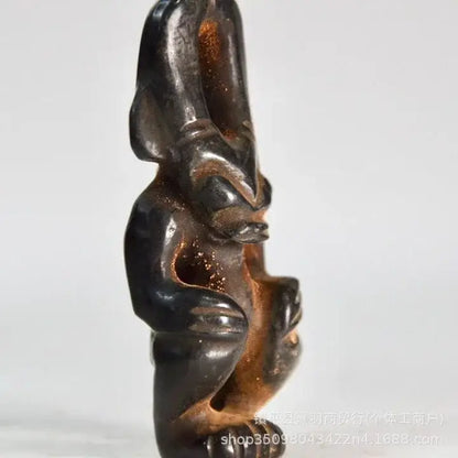Archaize black iron meteorite sun god statue living room decor