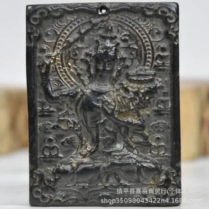 Archaize black iron meteorite sun god statue living room decor