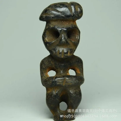 Archaize black iron meteorite sun god statue living room decor
