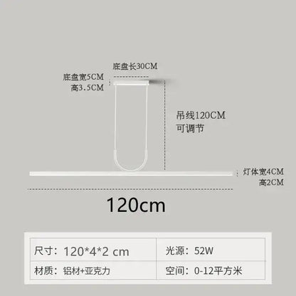 Minimalist black led ceiling pendant light for dining room kitchen