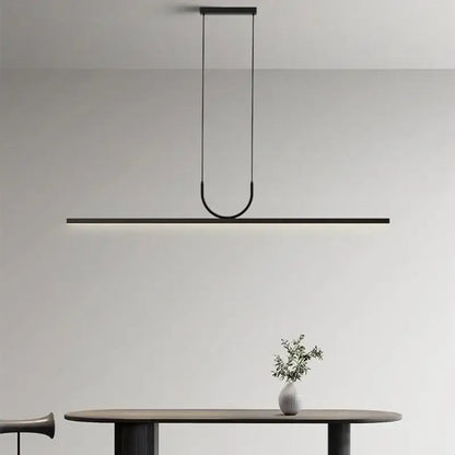 Minimalist black led ceiling pendant light for dining room kitchen
