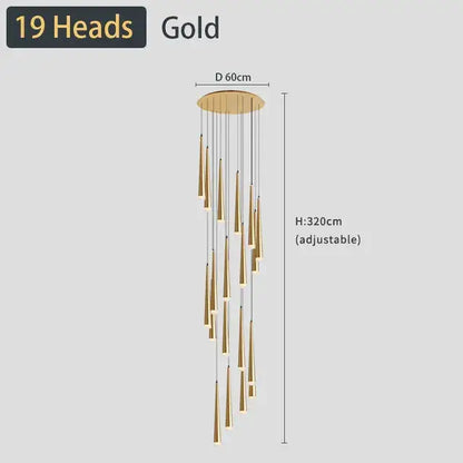 Modern black led ceiling chandelier living room pendant light