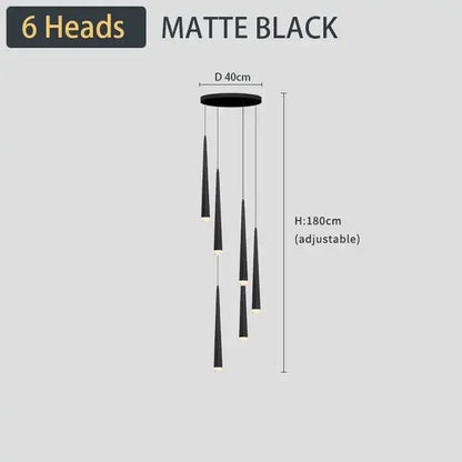 Modern black led ceiling chandelier living room pendant light
