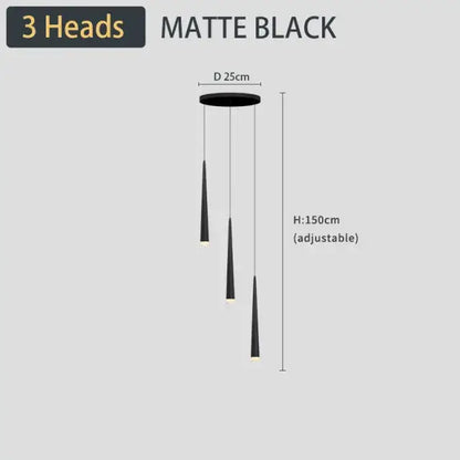 Modern black led ceiling chandelier living room pendant light