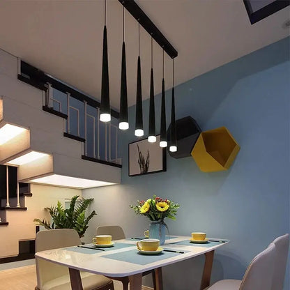 Modern black led ceiling chandelier living room pendant light