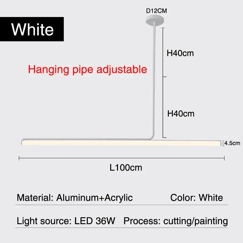 black led chandelier modern dining room pendant light