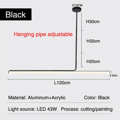 black led chandelier modern dining room pendant light
