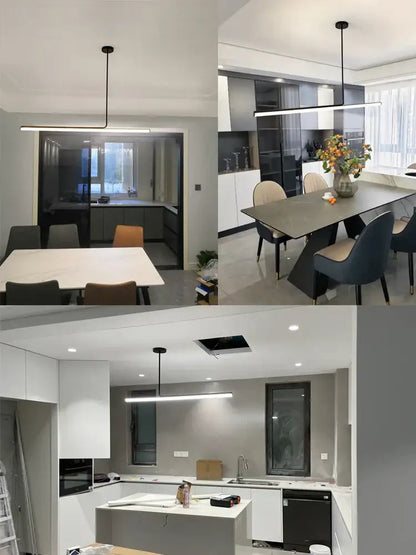 black led chandelier modern dining room pendant light