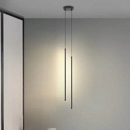 Minimalist black led chandelier pendant lights for dining room
