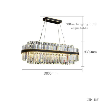 Modern dark bronze led crystal chandelier dining room luxury design