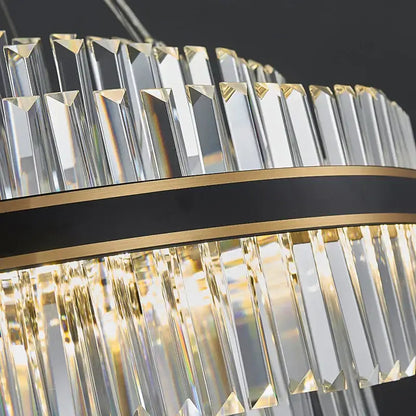 Modern dark bronze led crystal chandelier dining room luxury design