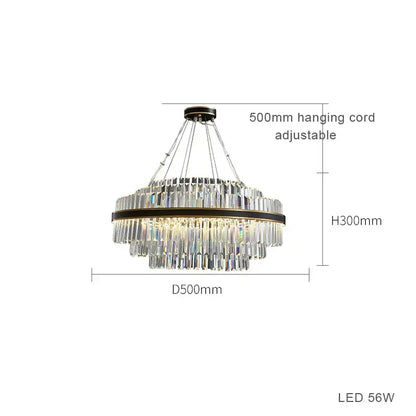 Modern dark bronze led crystal chandelier dining room luxury design