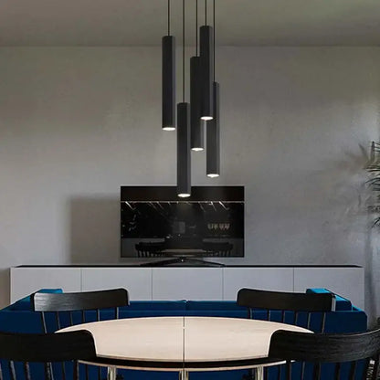 Modern black led crystal staircase chandelier for dining room