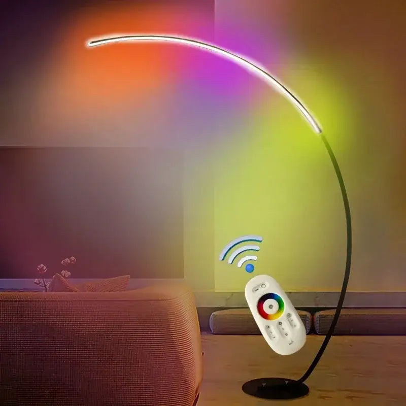 Modern black led dimming floor lamp for living room