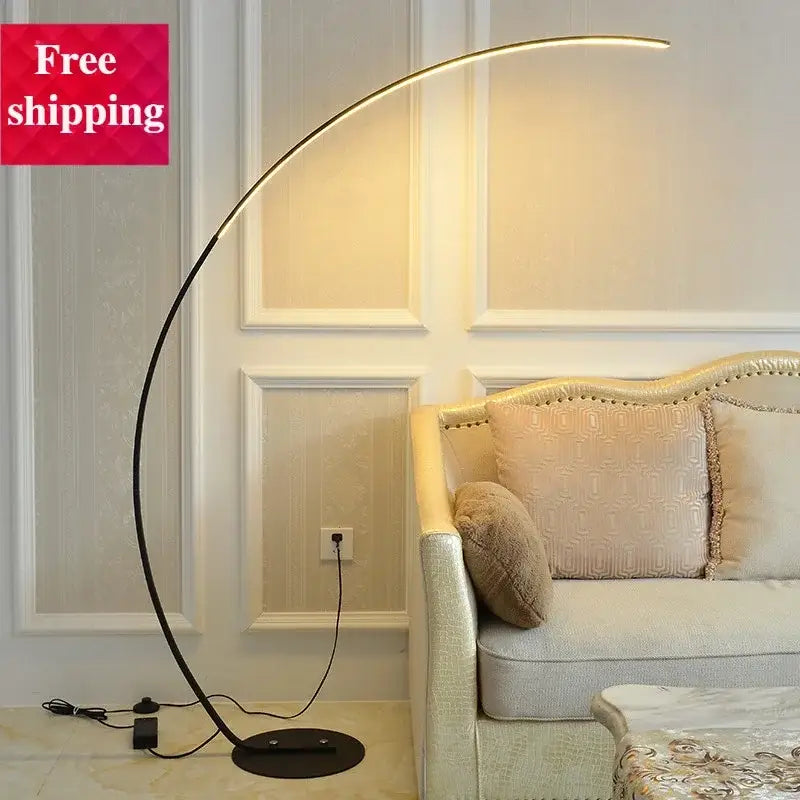 Modern black led dimming floor lamp for living room