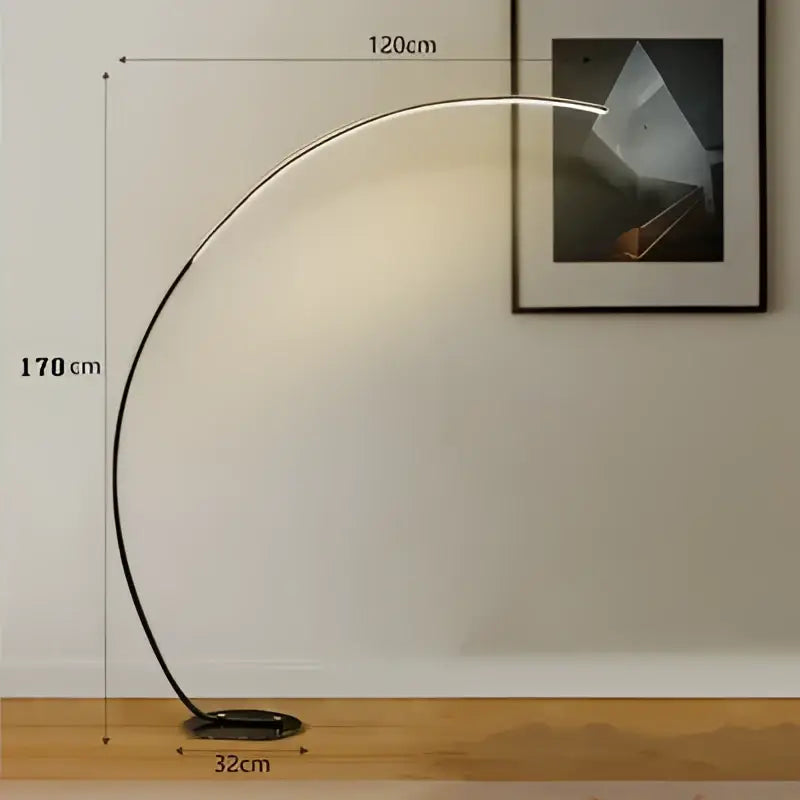 Modern black led dimming floor lamp for living room