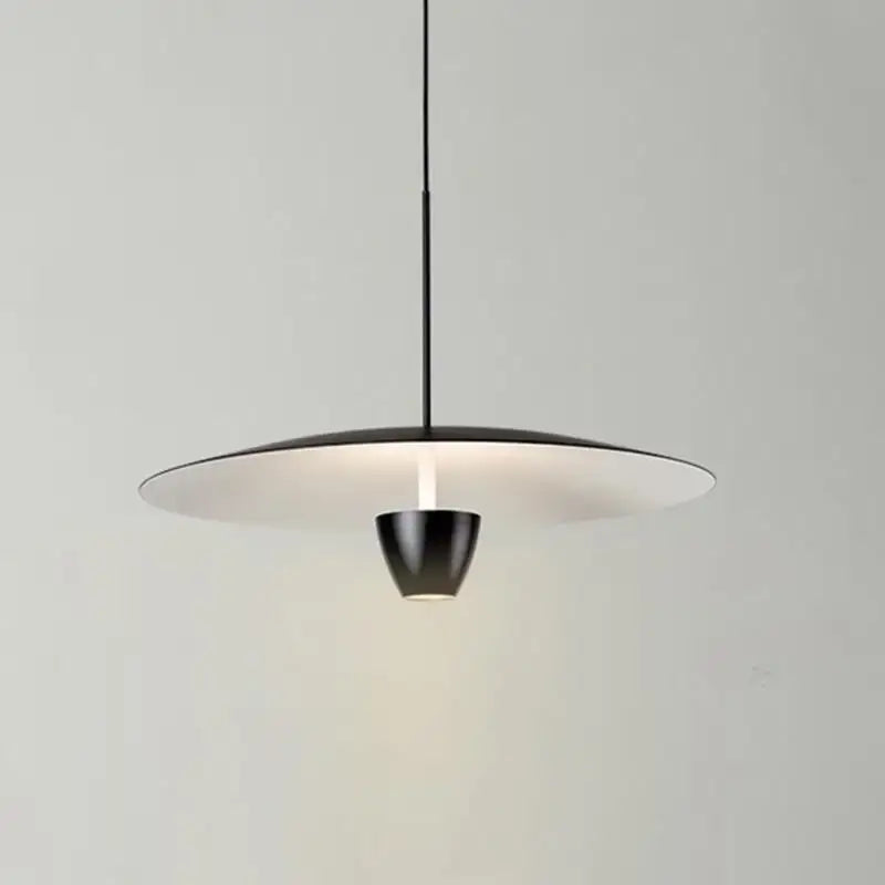Modern minimalist black led hanging light for dining room