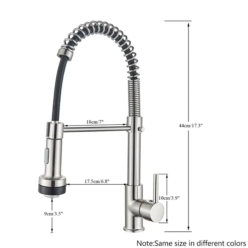 Modern matte black led kitchen faucet with pull down sprayer