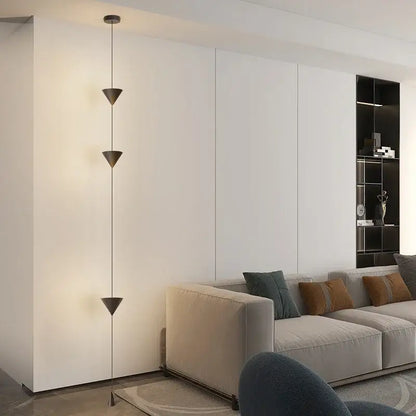 Modern matte bronze triple triangle led pendant – dining room