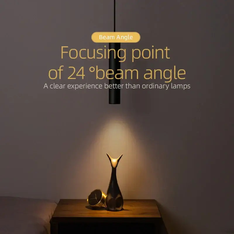 Modern black led pendant light living room double anti glare spot