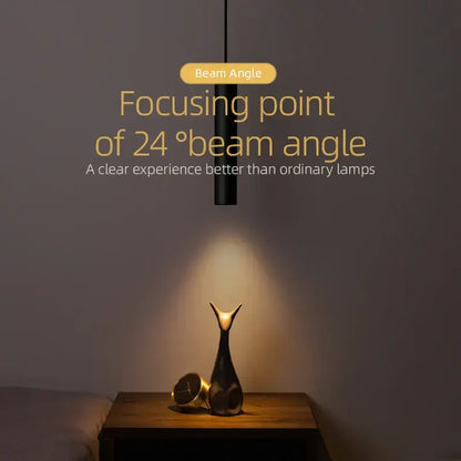 Modern black led pendant light living room double anti glare spot