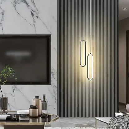 Modern minimalist black led pendant light for bedroom glow