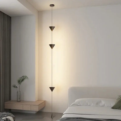 Modern minimalist black led pendant light for living room