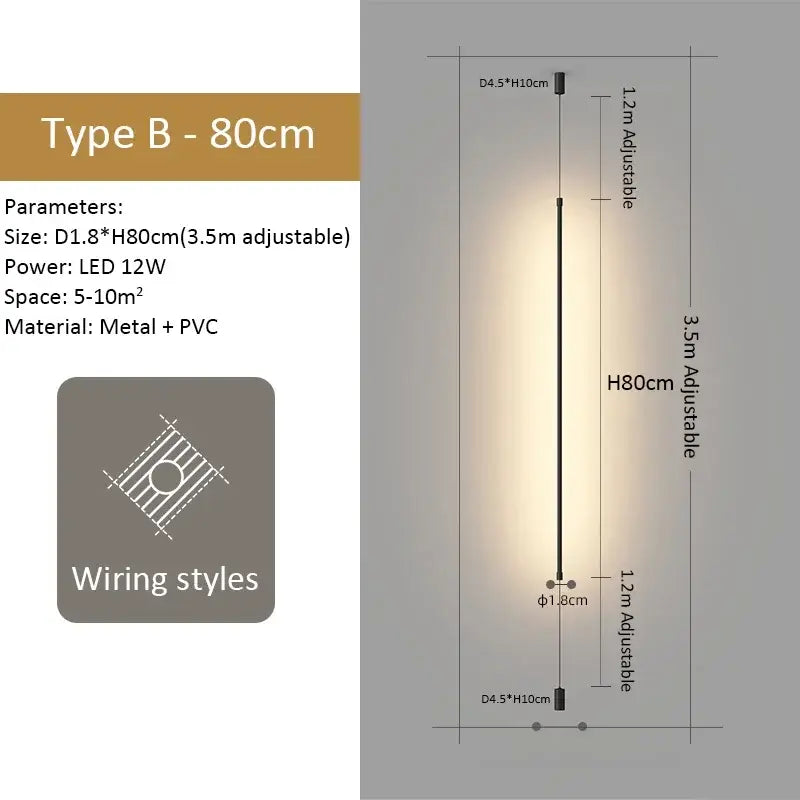 Modern minimalist black led pendant light for living room