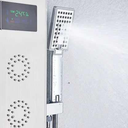 black led shower panel bathroom faucet with blue light