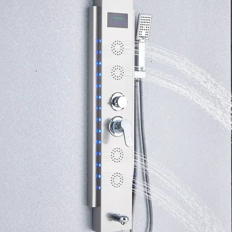 black led shower panel bathroom faucet with blue light