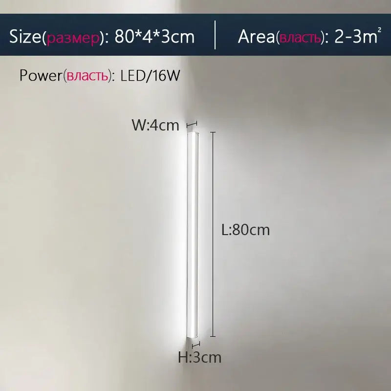 Modern minimalist black led wall lamp for bedroom ambient lighting