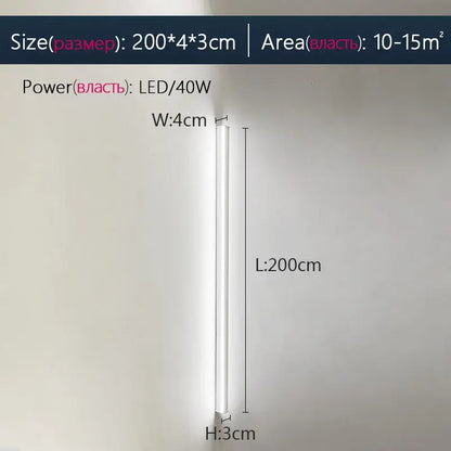 Modern minimalist black led wall lamp for bedroom ambient lighting
