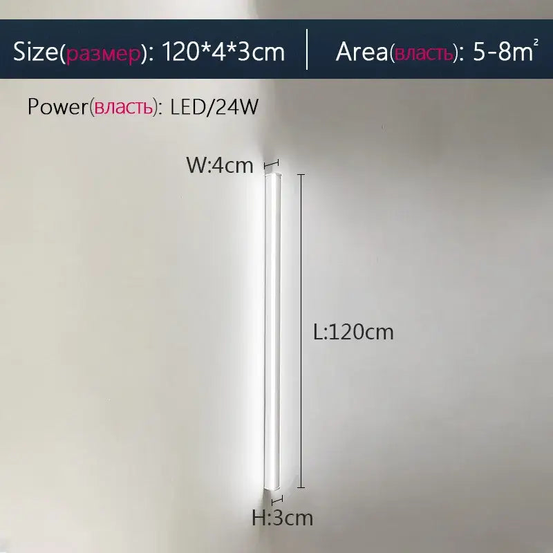 Modern minimalist black led wall lamp for bedroom ambient lighting