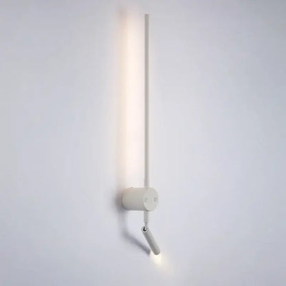 Minimalist black led wall lamp with adjustable bedroom spotlight