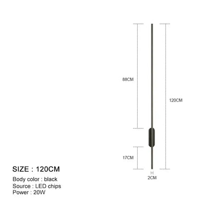Modern minimalist black led wall lights bedroom sconce pair