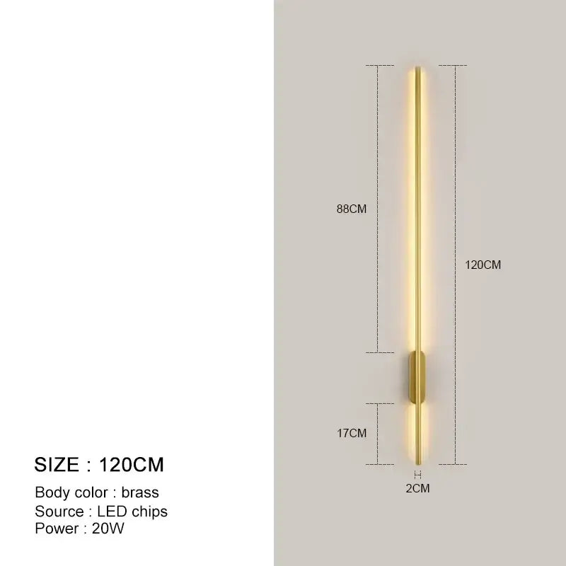 Modern minimalist black led wall lights bedroom sconce pair