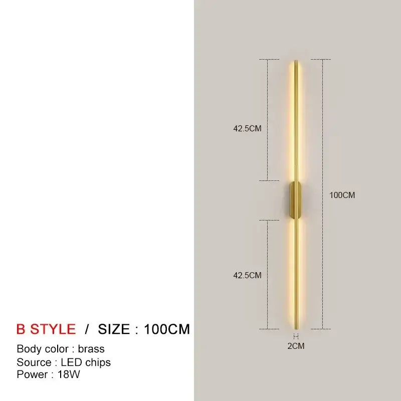 Modern minimalist black led wall lights bedroom sconce pair