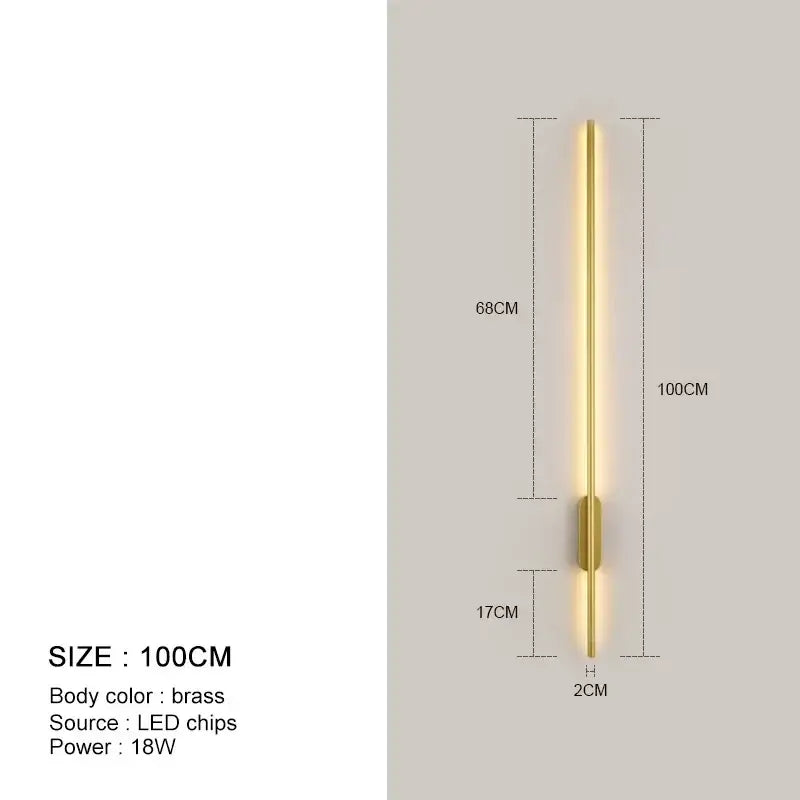 Modern minimalist black led wall lights bedroom sconce pair
