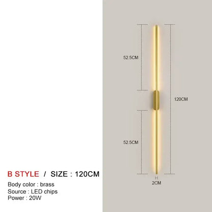Modern minimalist black led wall lights bedroom sconce pair