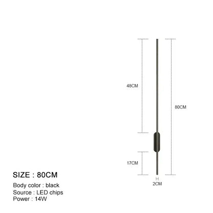 Modern minimalist black led wall lights bedroom sconce pair