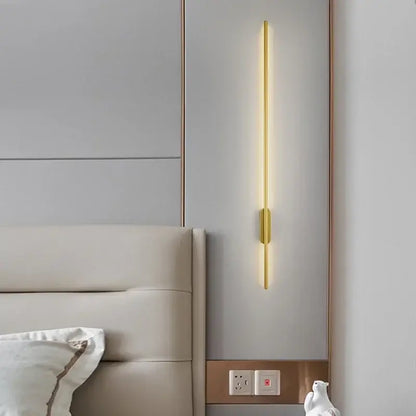 Modern minimalist black led wall lights bedroom sconce pair