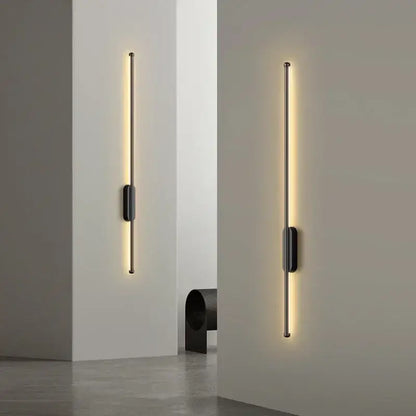 Modern minimalist black led wall lights bedroom sconce pair