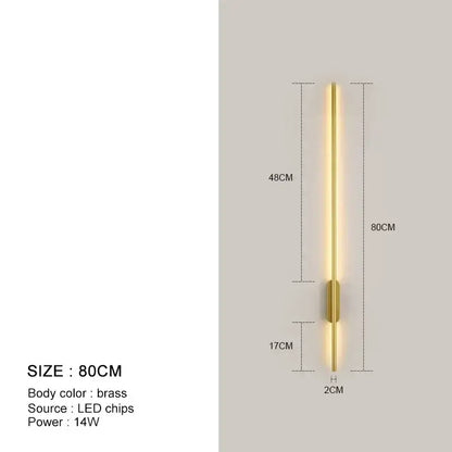 Modern minimalist black led wall lights bedroom sconce pair